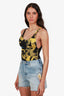 DSquared2 Yellow/Black One Piece Low Back Swimsuit 42