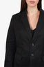 DSquared2 London Black Two Button Cotton Blazer Size 48