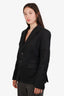 DSquared2 London Black Two Button Cotton Blazer Size 48