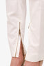 DSquared2 White Cotton Straight Leg Low Rise Pants With Zipper Size 44
