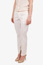 DSquared2 White Cotton Straight Leg Low Rise Pants With Zipper Size 44