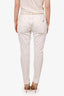 DSquared2 White Cotton Straight Leg Low Rise Pants With Zipper Size 44