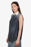 DSquared2 Indigo Denim Crystal Neckline Shirt Size 44