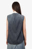 DSquared2 Indigo Denim Crystal Neckline Shirt Size 44