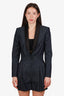 DSquared2 Blue/Black Denim/Silk Long Sleeve Romper Size 42