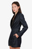 DSquared2 Blue/Black Denim/Silk Long Sleeve Romper Size 42