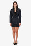 DSquared2 Blue/Black Denim/Silk Long Sleeve Romper Size 42