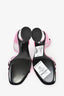 Salvatore Ferragamo Pink Metallic 'Flor 55' Mirror Heel Sandals Size 6