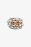 Pre-Loved Chanel™ Gold-Tone Faux Pearl CC Cocktail Ring