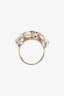 Pre-Loved Chanel™ Gold-Tone Faux Pearl CC Cocktail Ring