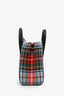 Celine 2017 Plaid Print Tartan Nano Luggage Tote Bag With Strap