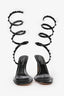 Valentino Black Rockstud Wrap Heels Size 37.5