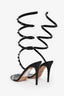 Valentino Black Rockstud Wrap Heels Size 37.5