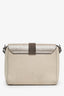 Brunello Cucinelli Cream Leather Monili Crossbody Bag