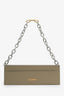 Jacquemus Olive Leather Le Sac Ciuciu Chain Shoulder Bag With Strap