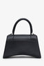 Balenciaga Black Leather Hourglass Small Top Handle Bag With Strap