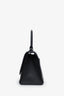 Balenciaga Black Leather Hourglass Small Top Handle Bag With Strap