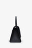 Balenciaga Black Leather Hourglass Small Top Handle Bag With Strap