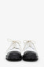 Pre-Loved Chanel™ Black/White Leather CC Logo Oxford Loafers Size 39.5