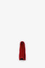 Christian Dior Red Leather Cannage Lady Dior Wallet On Chain