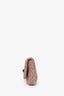 Miu Miu Pink Leather Matelasse Crystal Flap Shoulder Bag With Strap