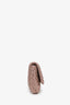 Miu Miu Pink Leather Matelasse Crystal Flap Shoulder Bag With Strap