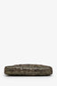 Fendi Gold Metallic Leather Baguette Shoulder Bag With Chain Strap