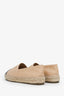 Pre-Loved Chanel™ Beige/Black Leather Interlocking CC Logo Espadrilles Size 36