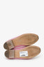 Pre-Loved Chanel™ Pink/Silver Patent And Canvas CC Cap Toe Ballet Flats Size 37