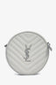 Saint Laurent 2019 Grey Grained Leather Round Crossbody Bag