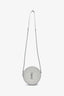 Saint Laurent 2019 Grey Grained Leather Round Crossbody Bag