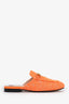 Gucci Orange Lace Princetown Mules Size 36