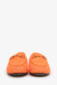 Gucci Orange Lace Princetown Mules Size 36
