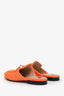 Gucci Orange Lace Princetown Mules Size 36