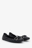 Gucci Black Square Toe Horsebit Ballet Flat Size 36.5