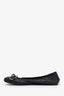 Gucci Black Square Toe Horsebit Ballet Flat Size 36.5