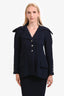 Pre-Loved Chanel™ 08A Navy Wool Lion-Head Buttoned Jacket/Skirt Set Size 38