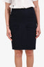 Pre-Loved Chanel™ 08A Navy Wool Lion-Head Buttoned Jacket/Skirt Set Size 38