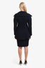 Pre-Loved Chanel™ 08A Navy Wool Lion-Head Buttoned Jacket/Skirt Set Size 38