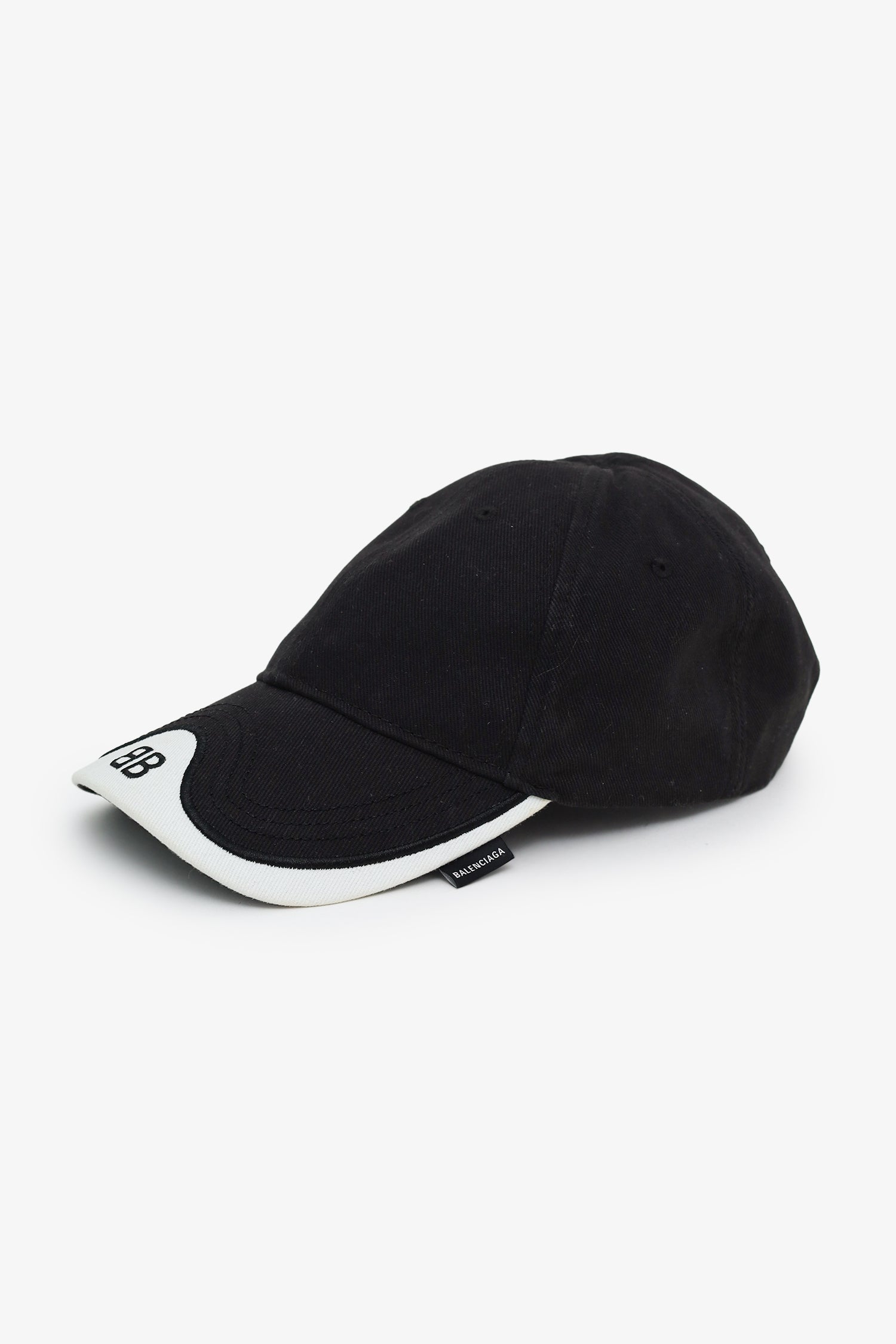 Balenciaga Black Cotton BB Logo Baseball Hat Size L – Mine & Yours