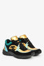 Pre-Loved Chanel™ Blue/Black Velvet CC Logo Sneakers Size 36.5