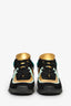 Pre-Loved Chanel™ Blue/Black Velvet CC Logo Sneakers Size 36.5