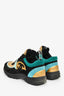 Pre-Loved Chanel™ Blue/Black Velvet CC Logo Sneakers Size 36.5