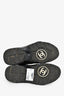 Pre-Loved Chanel™ Blue/Black Velvet CC Logo Sneakers Size 36.5