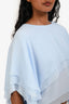 Maje Light Blue Ruffled Chiffon Top Size 0