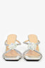 Mach & Mach Crystal Flower Heeled Sandals Size 37.5