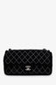 Pre-Loved Chanel™ 2004-05 Black Velvet Classic Extra Mini Flap Bag