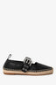Rag & Bone Black Leather 'Anteros' Buckled Mary Jane Espadrilles Size 37