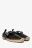 Rag & Bone Black Leather 'Anteros' Buckled Mary Jane Espadrilles Size 37