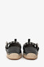 Rag & Bone Black Leather 'Anteros' Buckled Mary Jane Espadrilles Size 37